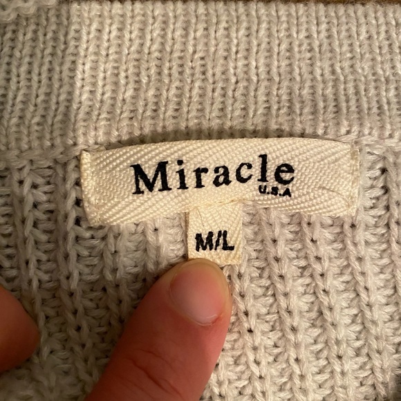 Knit sweater with choker neck detail. Size M/L. Soft knit and not itchy. - Picture 2 of 4